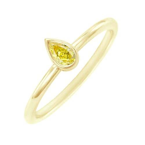 Minimalistický prsten s certifikovaným fancy yellow lab-grown diamantem Nunez