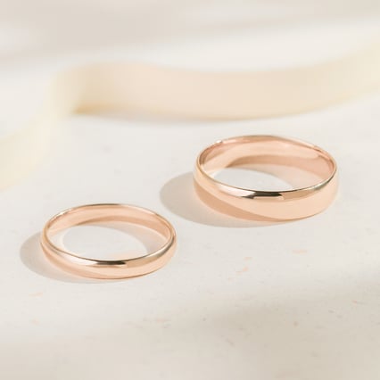 Komfortní snubní prsteny z oříškového zlata Ygyn