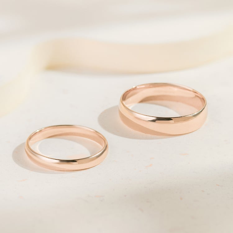 Komfortní snubní prsteny z oříškovbého zlata Ygyn 163722