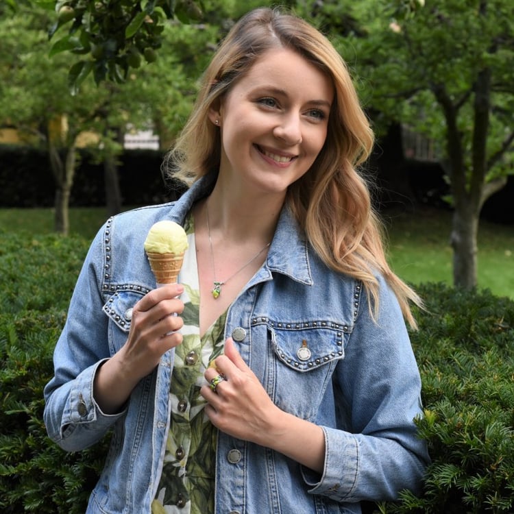 Náhrdelník ze stříbra s citronem 65850