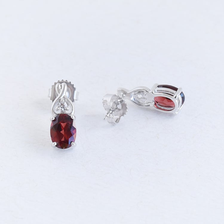 Náušnice s granáty 96354