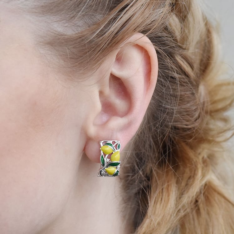 Stříbrné náušnice 91874