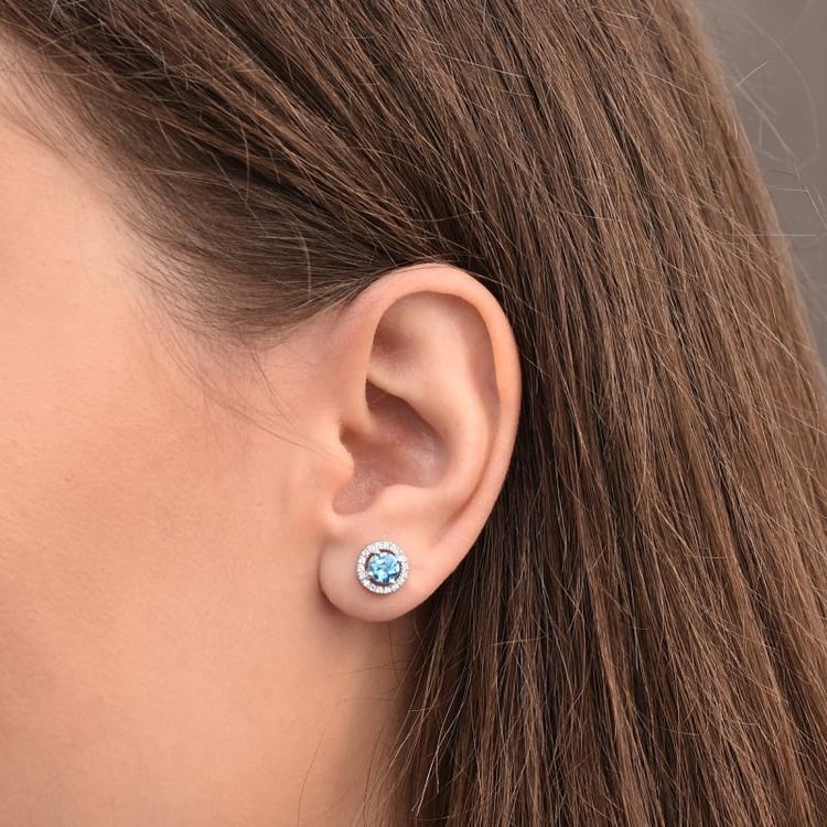 Náušnice s topazy 32145