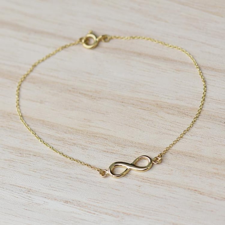 Zlatý náramek s motivem nekonečna 46837
