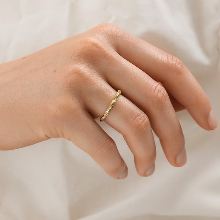 Eternity prsten s lab-grown diamanty a pánský komfortní prsten Frances 154483