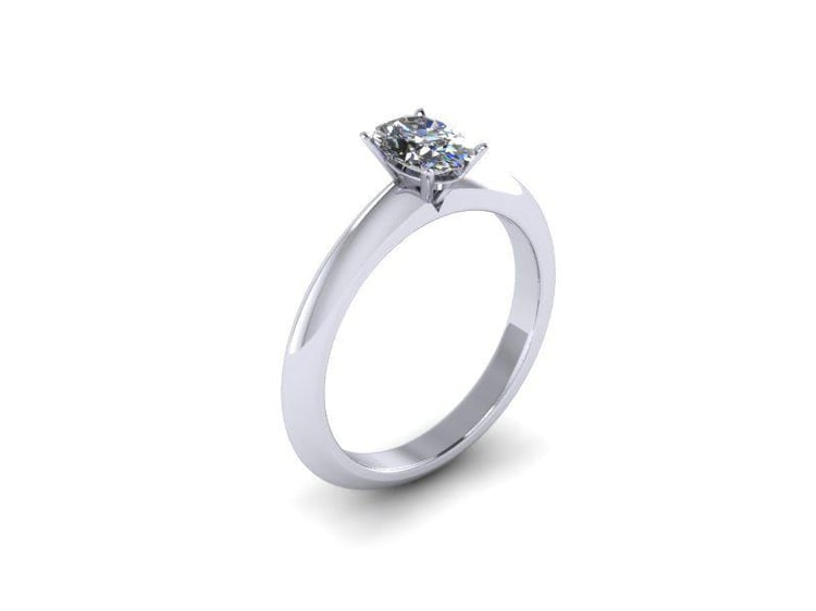 Zlatý zásnubní prsten s diamantem Geeti 6555