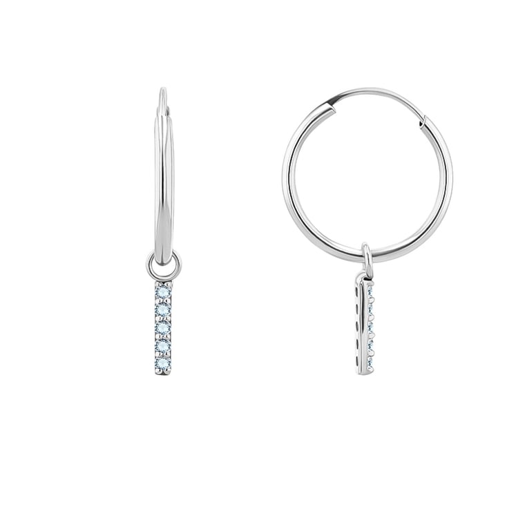 Zlaté visací náušnice s modrými topazy Elaine