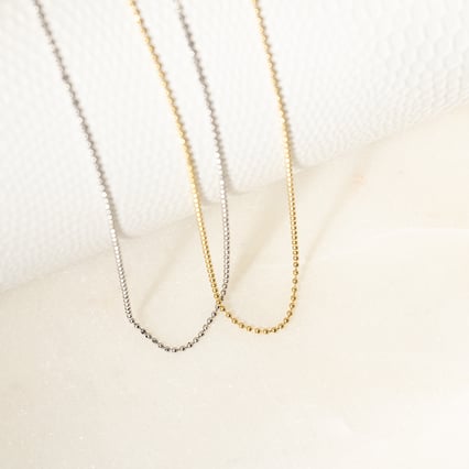 Kuličkový řetízek 45 cm z 14k zlata