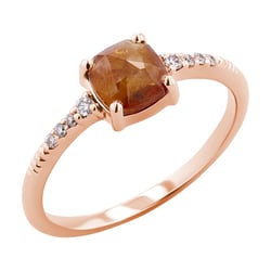 Prsten se salt and pepper diamantem a lab-grown diamanty Korey