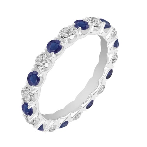 Eternity prsten se safíry a diamanty Sykes