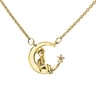Náhrdelník ve tvaru měsíčku s výběrem drahokamu Malý princ