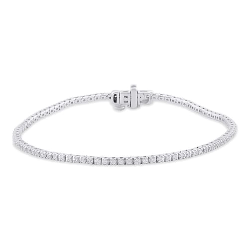 Zlatý tenisový náramek s lab-grown diamanty Ema