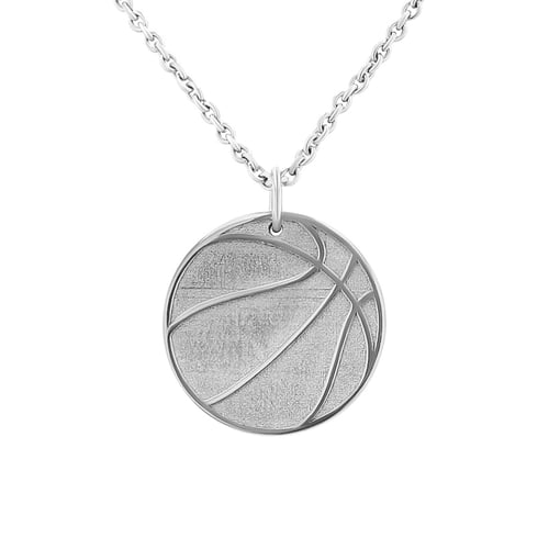 Stříbrný přívěsek míč s gravírem dle vaší volby Basketball