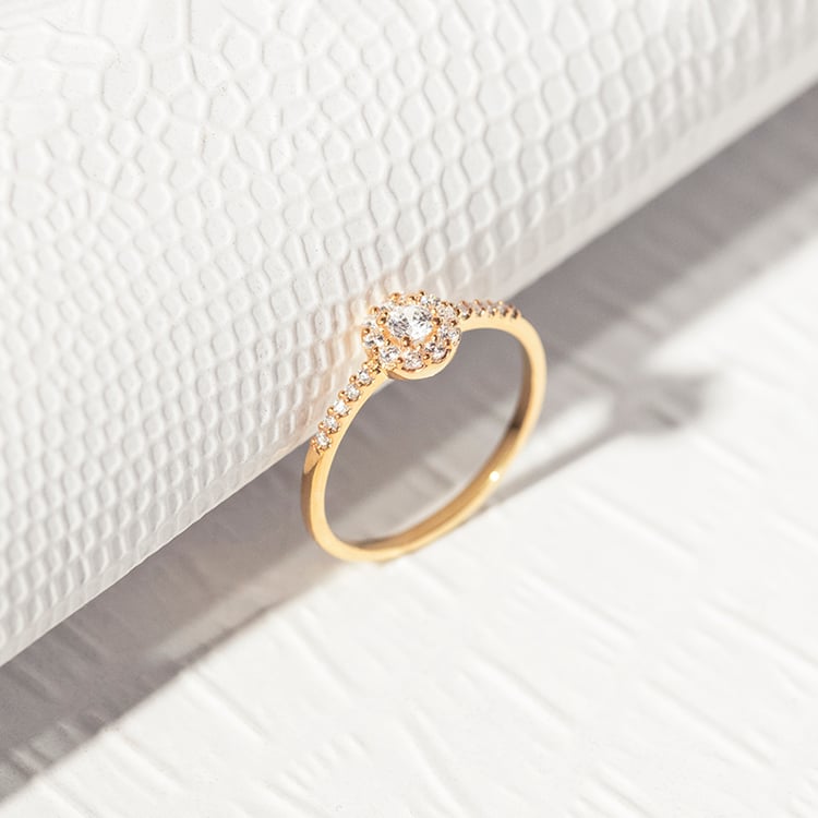 Halo prsten s lab-grown diamanty Franky 113049