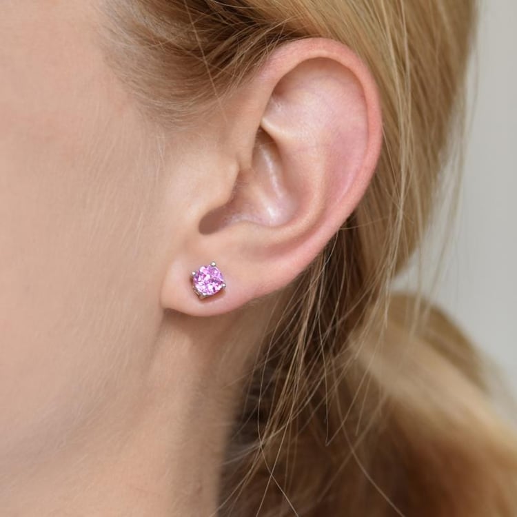 Stříbrné pecky se safíry 14645