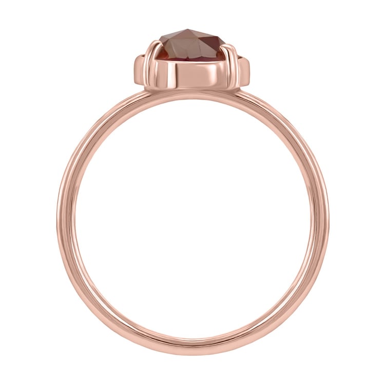 Zlatý prsten s champagne diamantem 34318