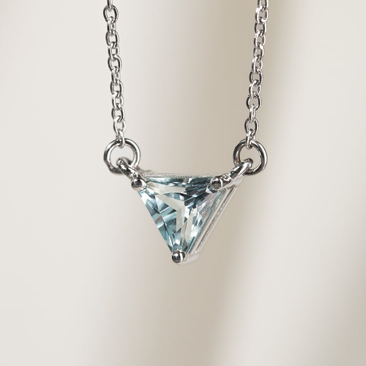 Minimalistický náhrdelník s akvamarínem Modu 134926