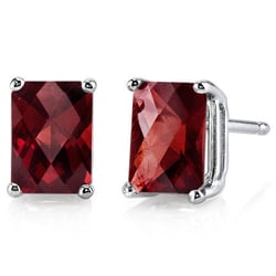 Zlaté náušnice s radiant granáty Handan