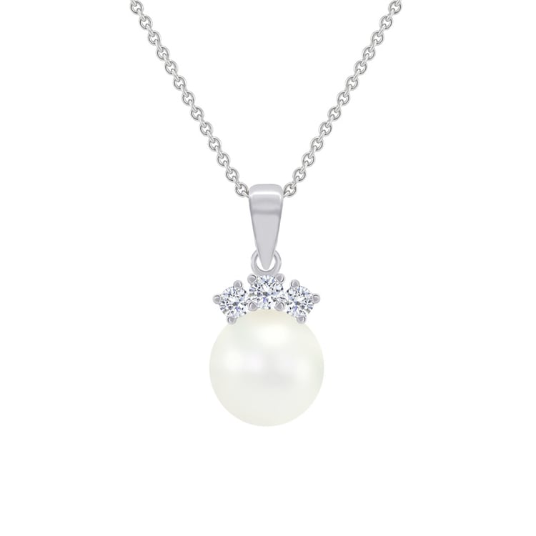 Perlový náhrdelník s diamanty ze zlata