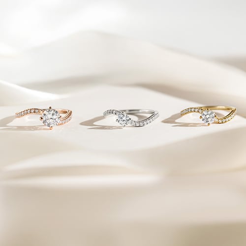 Atypický zásnubní prsten s lab-grown diamantem Elise