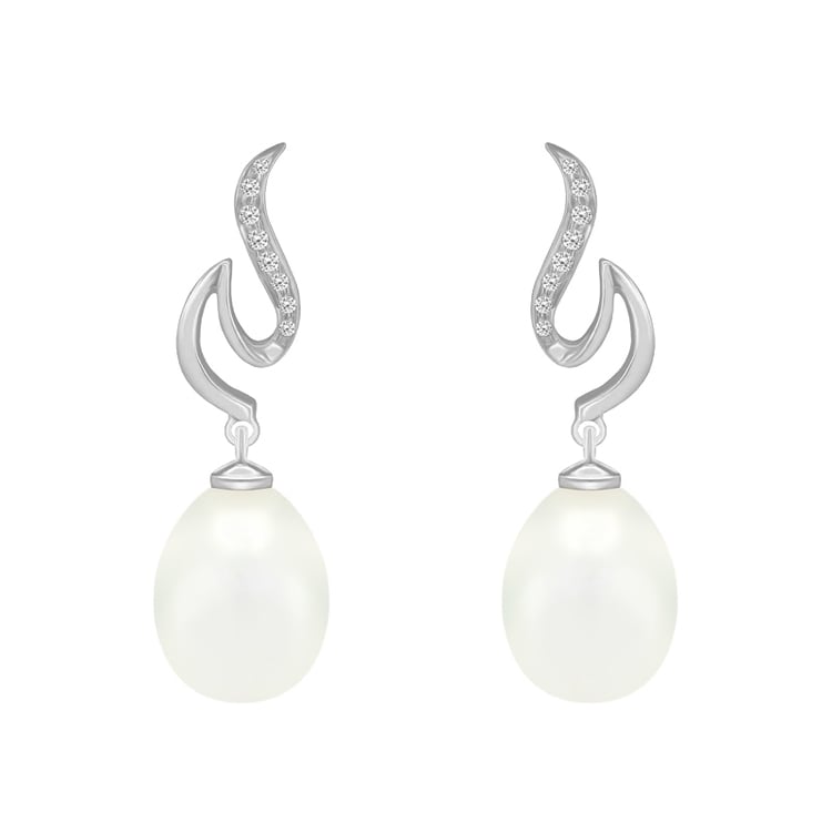 Zlatá kolekce z bílého zlata s perlami a diamanty 47152