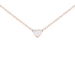 Náhrdelník s měsíčním kamenem ve tvaru srdíčka Davila