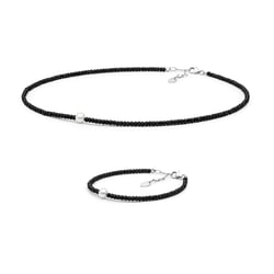 Stříbrná kolekce šperků s perlami a spinelovými korálky Taio