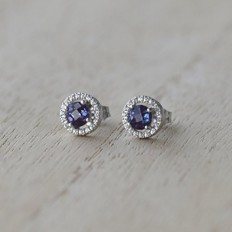 Alexandrity a topazy v náušnicích 62772