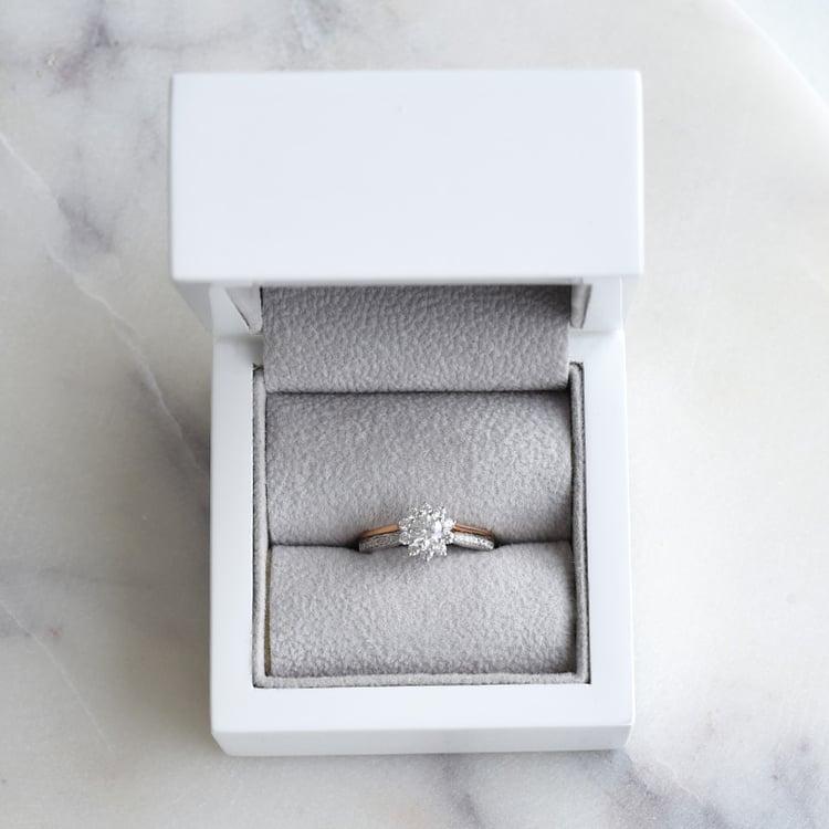 Diamantový prsten z vícebarevného zlata 86278