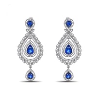 Luxusní safírové náušnice s diamanty Edee