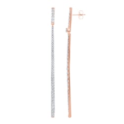 Luxusní visací náušnice ze zlata s přírodními diamanty Dilshad