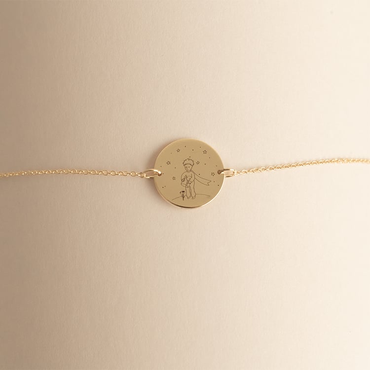 Náramek Malý princ s růží a gravírem 120362