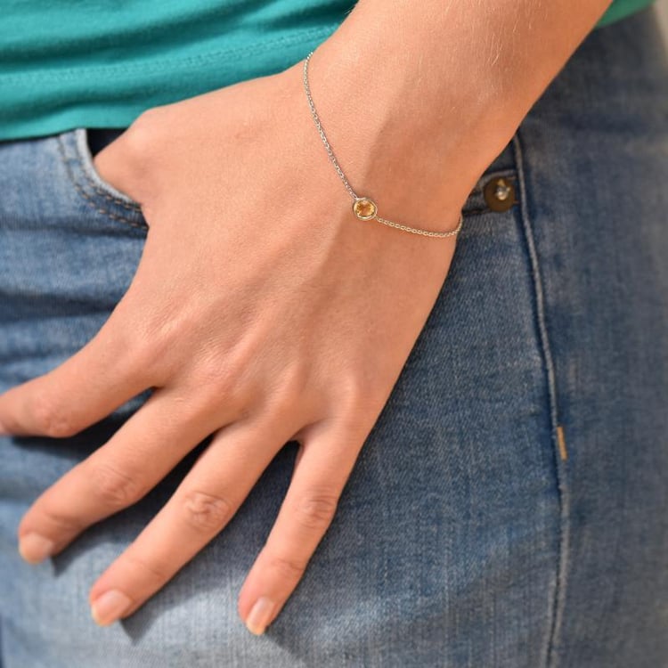 Stříbrný náramek s citrínem Arleth 103089