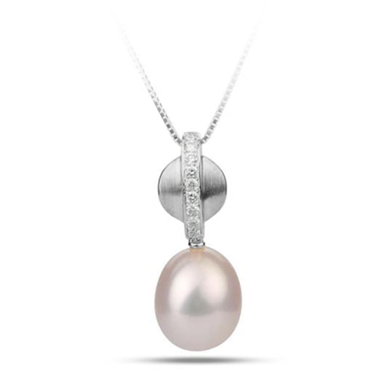 Perlový přívěsek z bílého zlata 76850