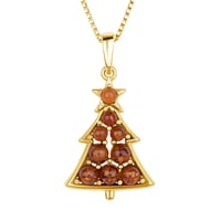 Stříbrný přívěsek s jantarem ve tvaru vánočního stromečku Johana