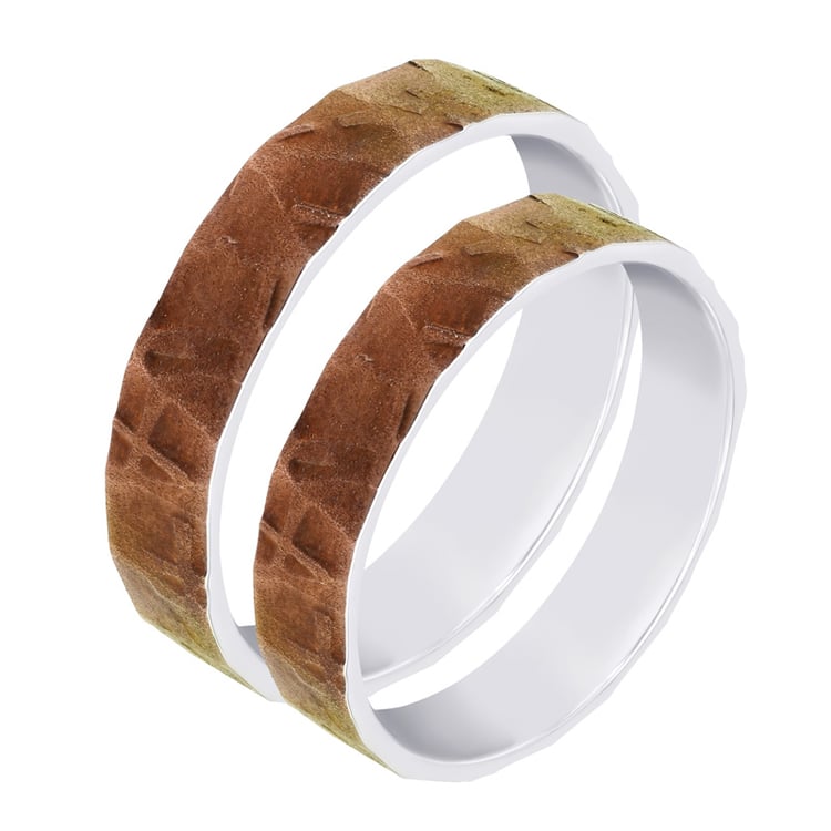 Reliéfní snubní prsteny ze zlata Zendoro