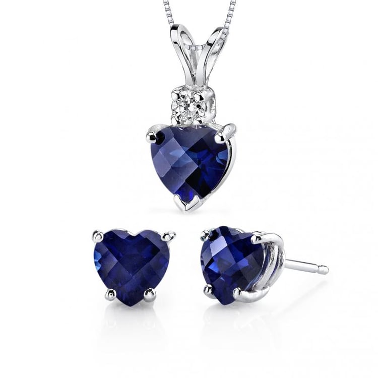 Zlatá kolekce šperků se safírovými srdíčky Kloudlete