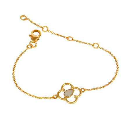 Náramek s květinou s měsíčním kamenem 6311