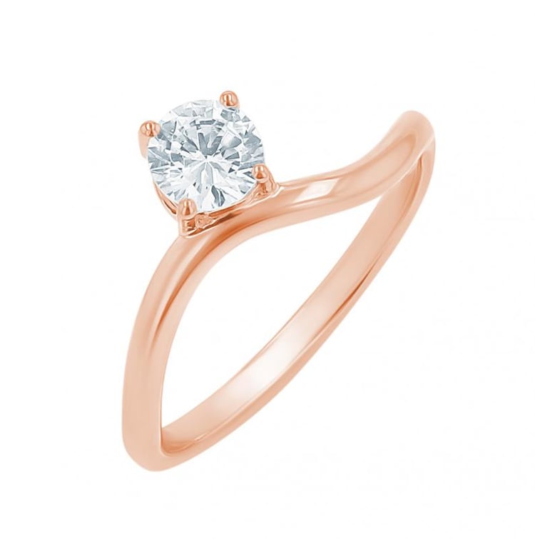 Prsten s round lab-grown diamantem 155395