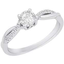 Zásnubní prsten s výběrem písmene a diamanty Aliye