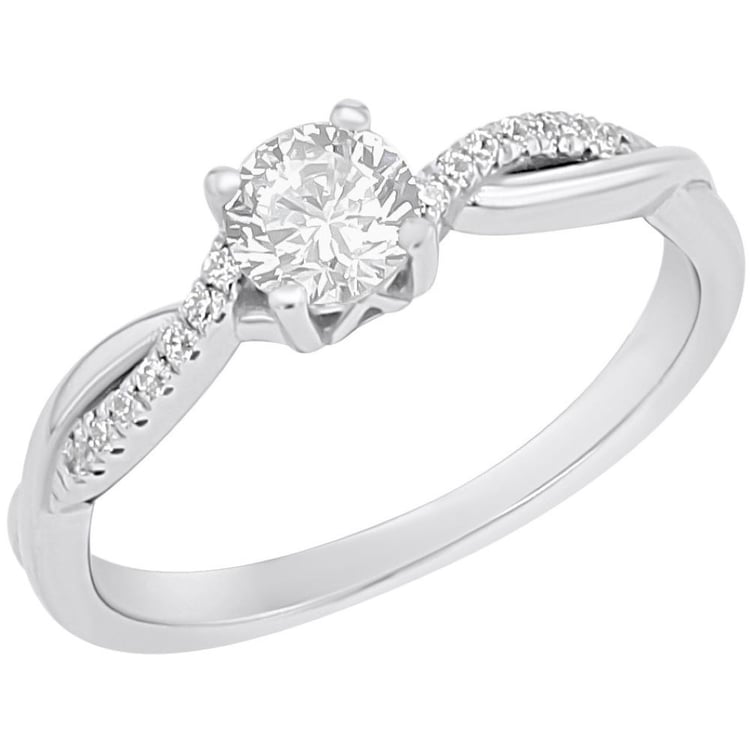 Zásnubní prsten s výběrem písmene a diamanty Aliye