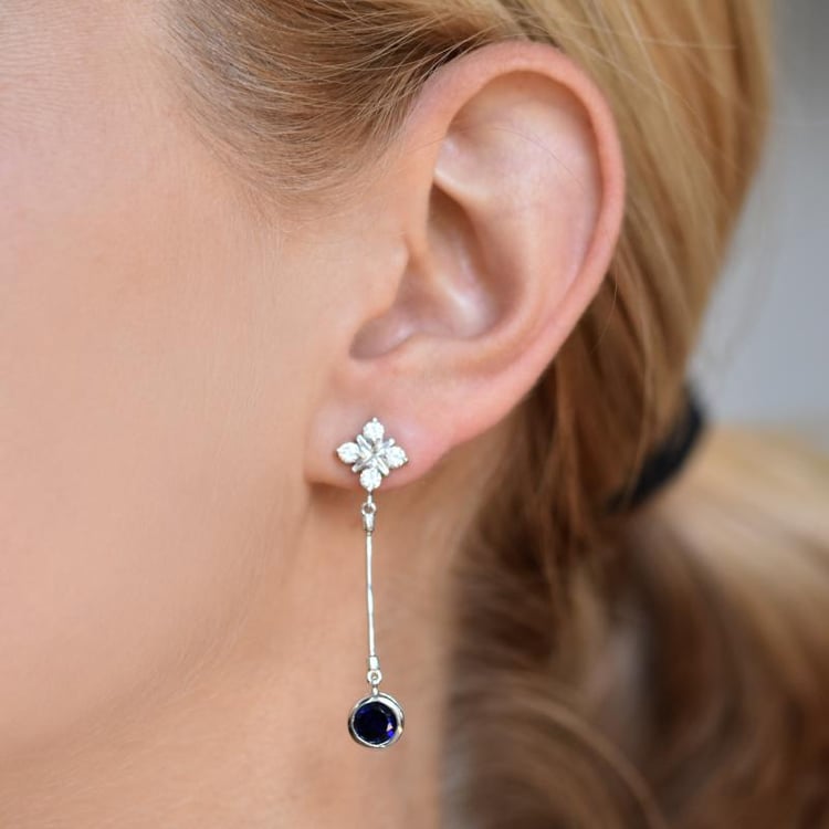 Náušnice se safíry 21191