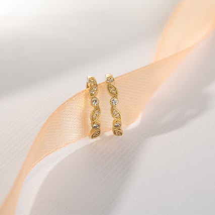 Kruhové náušnice s diamanty Veeti