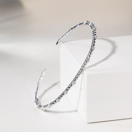 Zlatý flexi náramek s diamanty Curtis