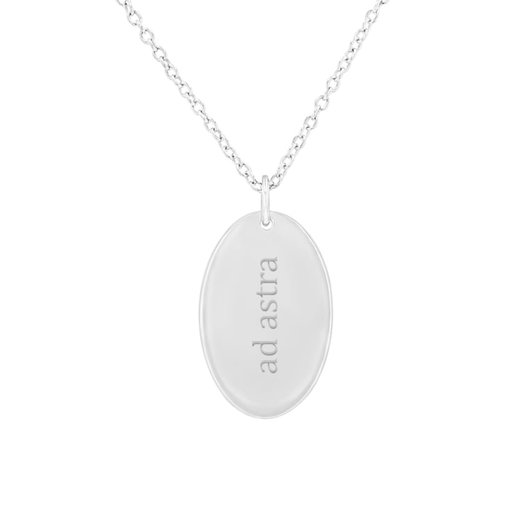 Stříbrný oválný přívěsek s oboustranným gravírem Carol 100024