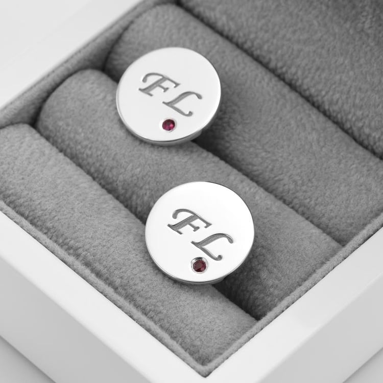 Manžetové knoflíčky ze stříbra s gravírem 50758