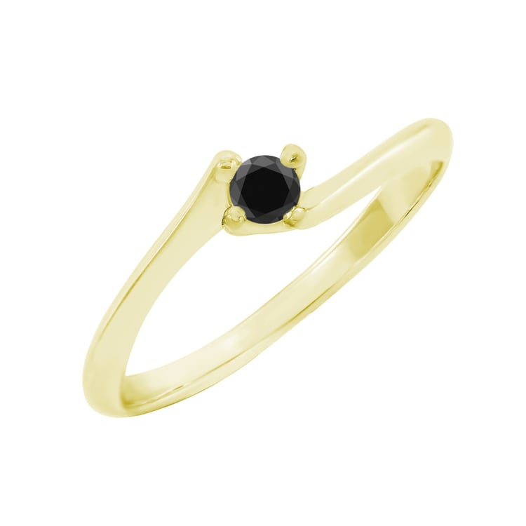 Prsten s černým diamantem 70328