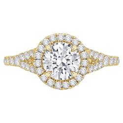 Zásnubní prsten v halo stylu s lab-grown diamanty Tribeca