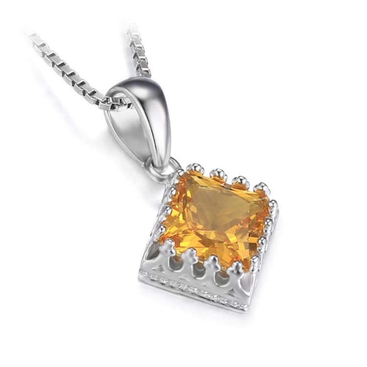 Safírový náhrdelník ze stříbra 20636