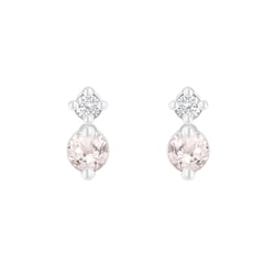 Minimalistické náušnice s morganity a diamanty Durante